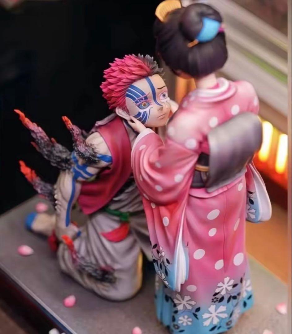 鬼滅の刃 ガレージキット　猗窩座 小雪　スタチュー フィギュア　完成品