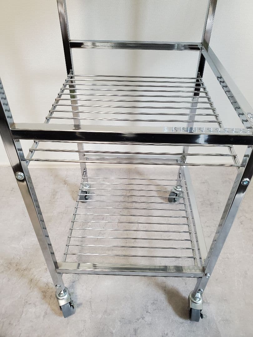 マーブルトップトローリー　大理石天板 スチール製キッチンワゴン　S