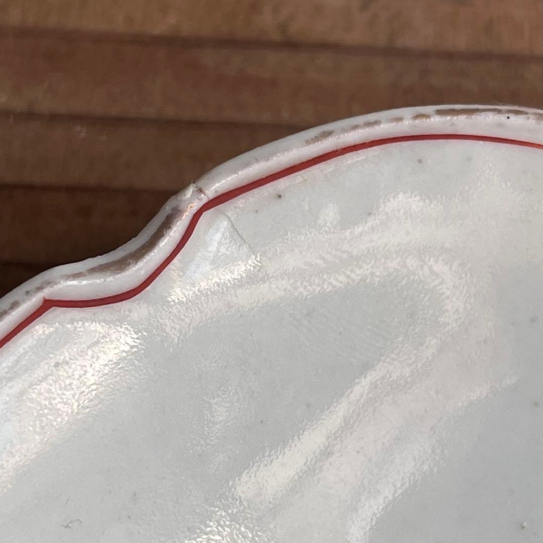 骨董　古伊万里　雛　　立雛　5寸皿　5客組