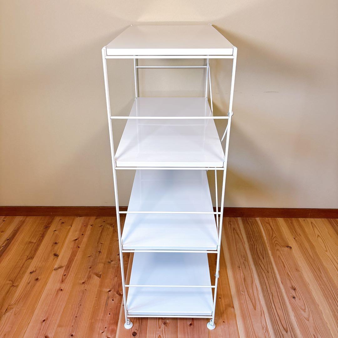 【良品】 無印良品 スチールユニットシェルフ スチール棚セット 中 ワイド 4段