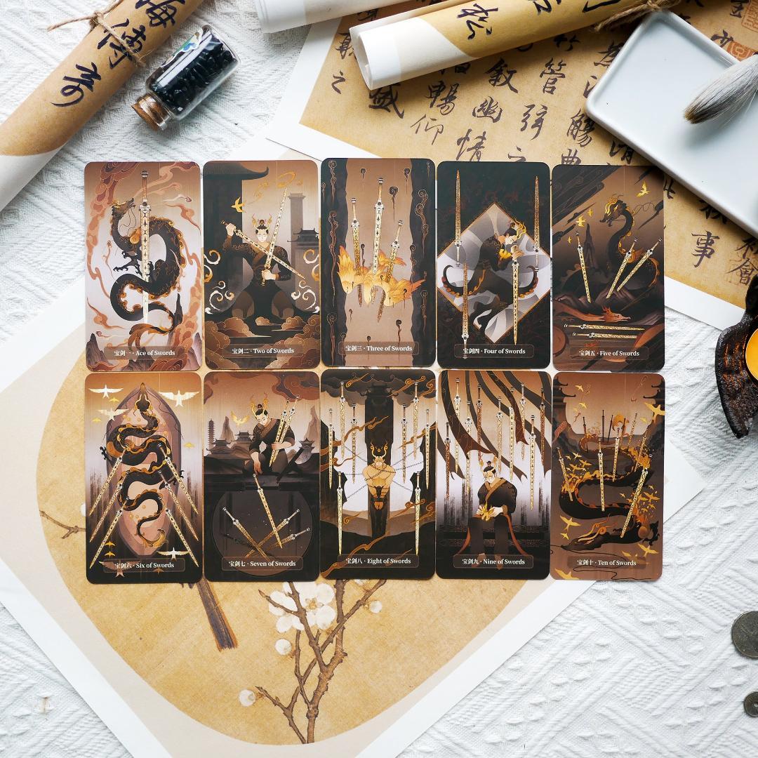 【正規品タロットカード】超美麗デッキ✨入手困難希少レア✨ドラゴン／龍のタロット