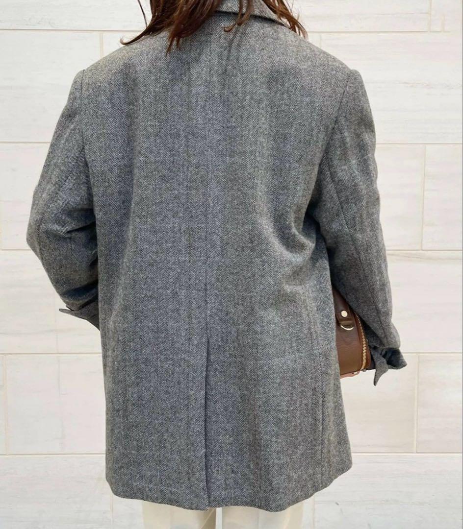 スローブイエナ　チェックBIGジャケット　グレー