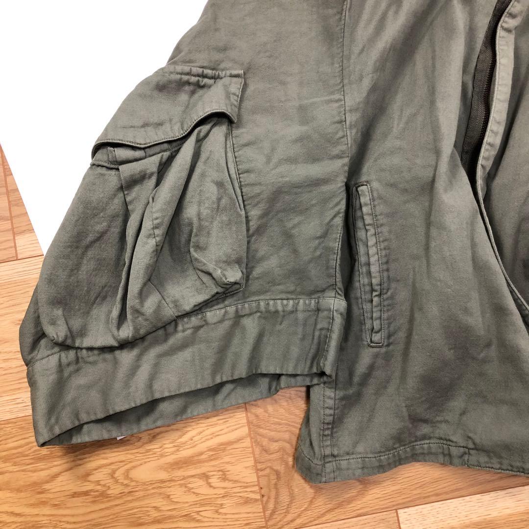 LIMI feu リミフゥ ミリタリーコート カーキ