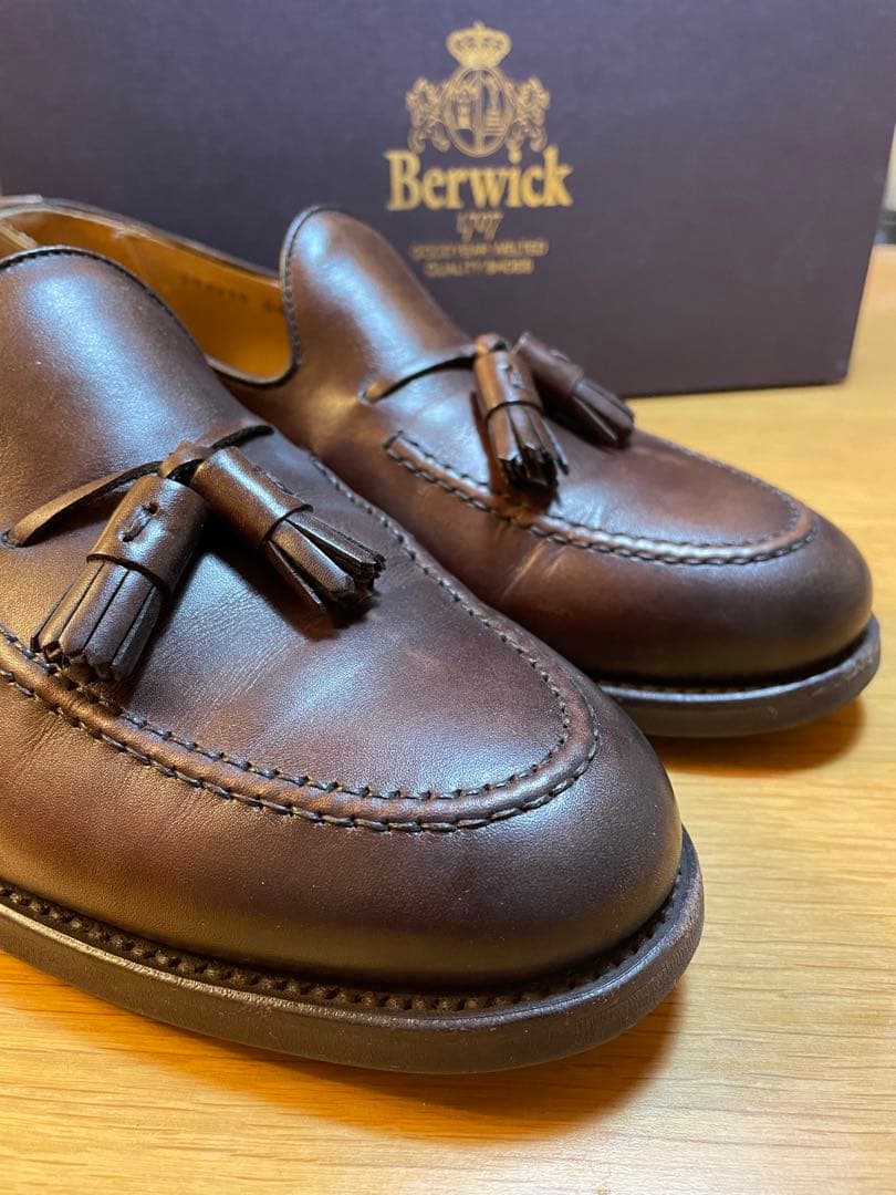 Berwickバーウィック8491：タッセルローファー/UK7.5(27cm)