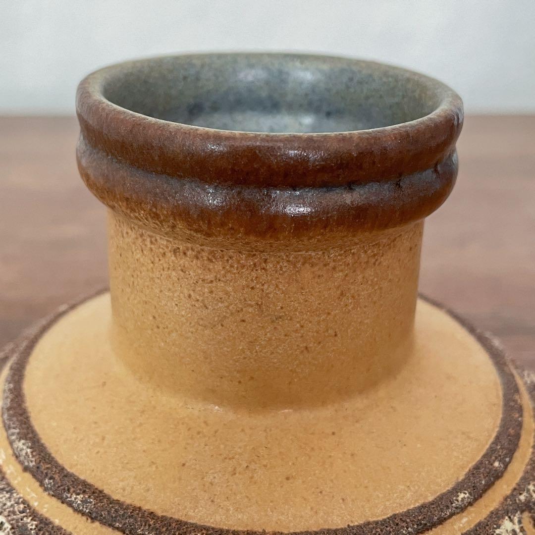 【東ドイツ Strehlaの花瓶】ミッドセンチュリー Fat lava 300