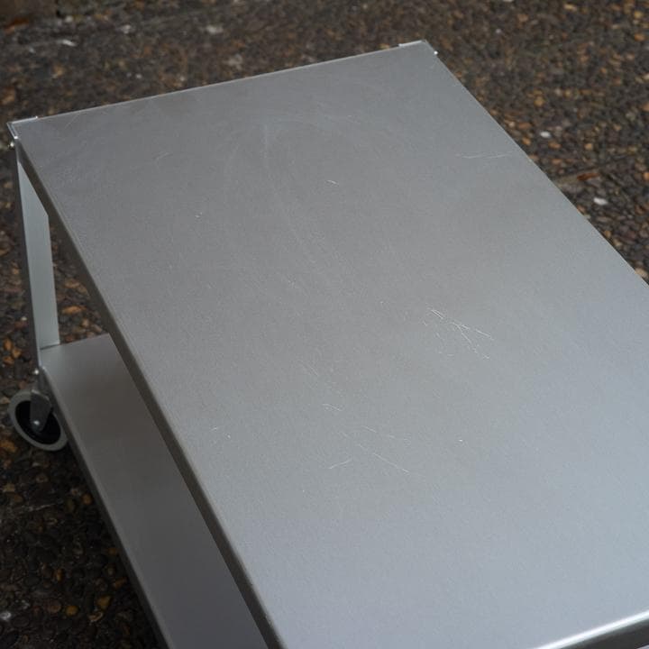 廃盤 無印良品 MUJI アルミ ローテーブル ワゴン 鈴木敏彦