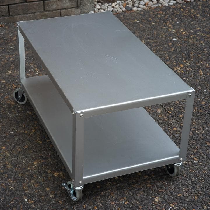 廃盤 無印良品 MUJI アルミ ローテーブル ワゴン 鈴木敏彦