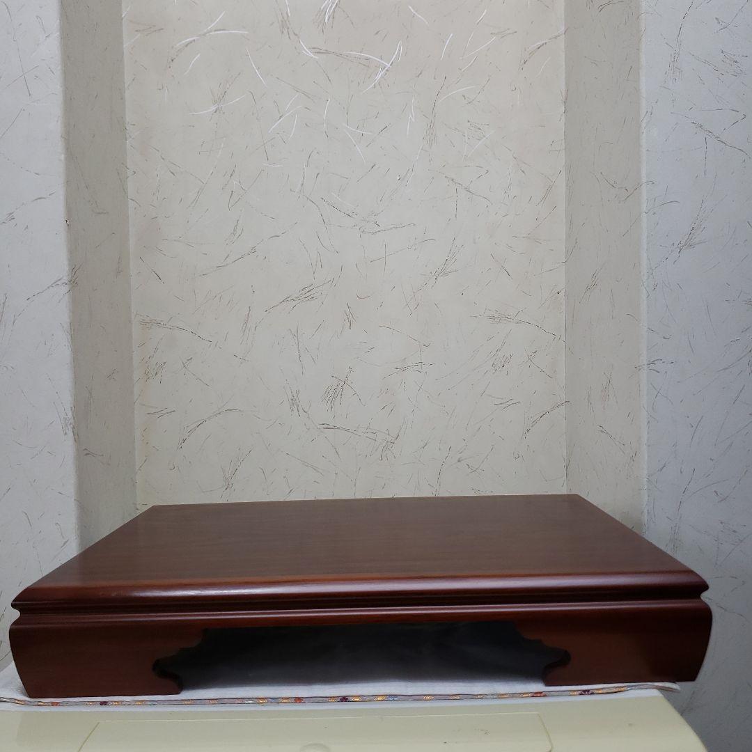 蔵出し特価　紫檀木製花台　花瓶スタンド 重ね脚C４８×３３×８cm箱付き