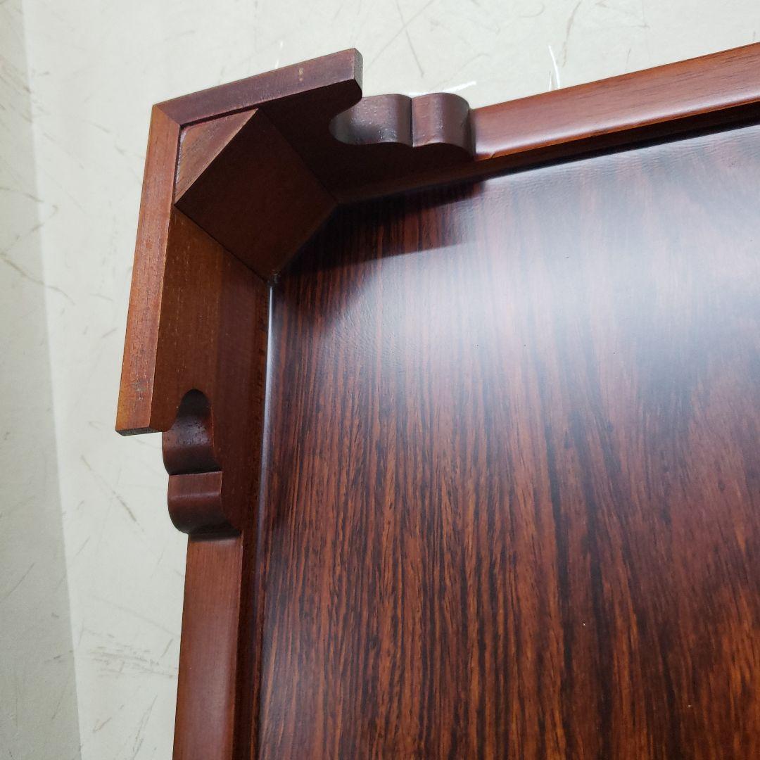 蔵出し特価　紫檀木製花台　花瓶スタンド 重ね脚C４８×３３×８cm箱付き