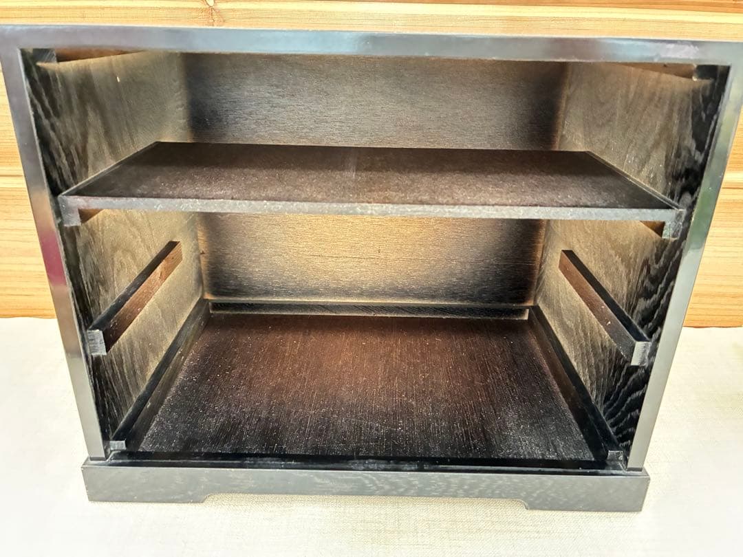 津軽塗 三段小引き出し 古道具 漆塗り 和モダン収納