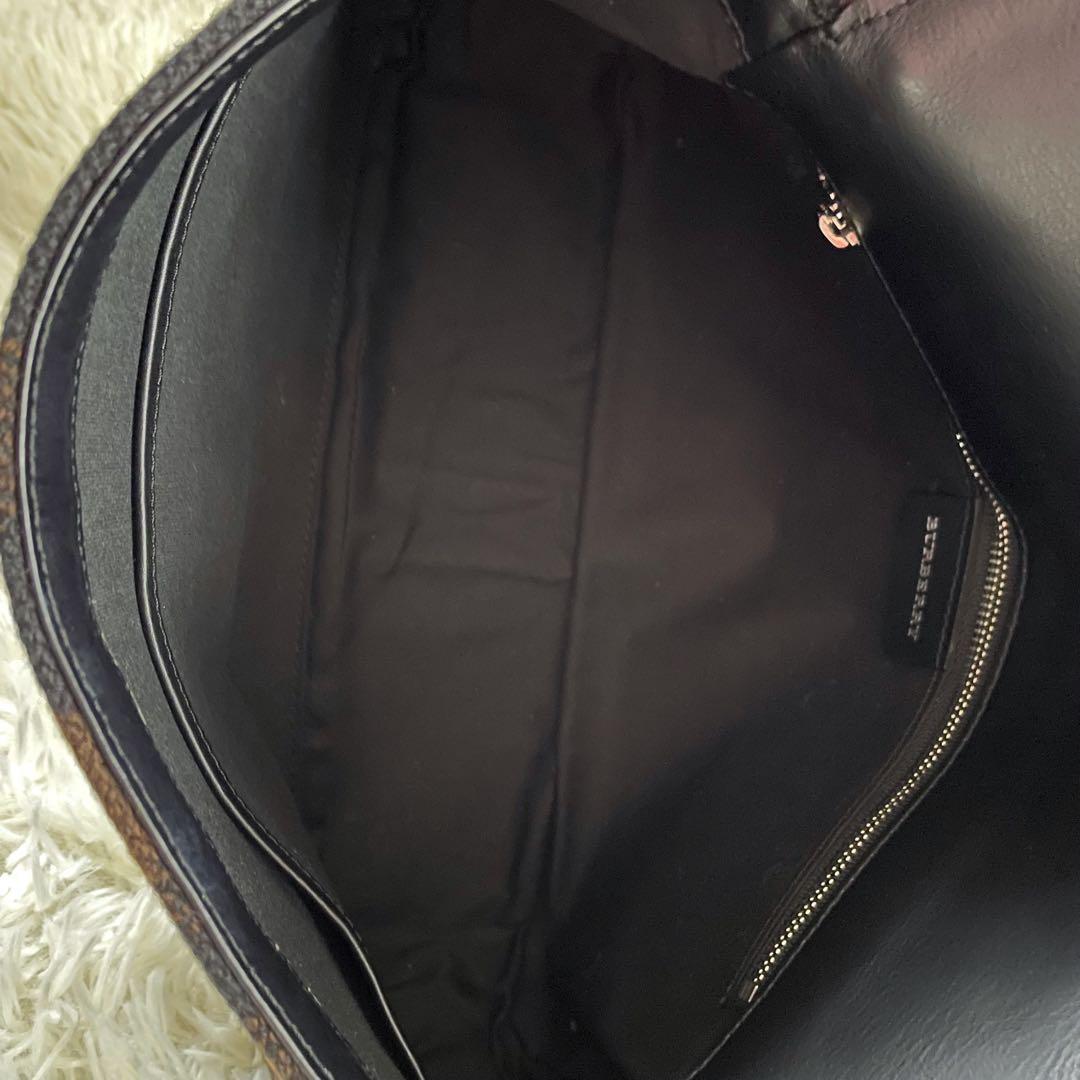 BURBERRYバーバリーブラックノバチェックウール×レザーワンショルダーバッグ