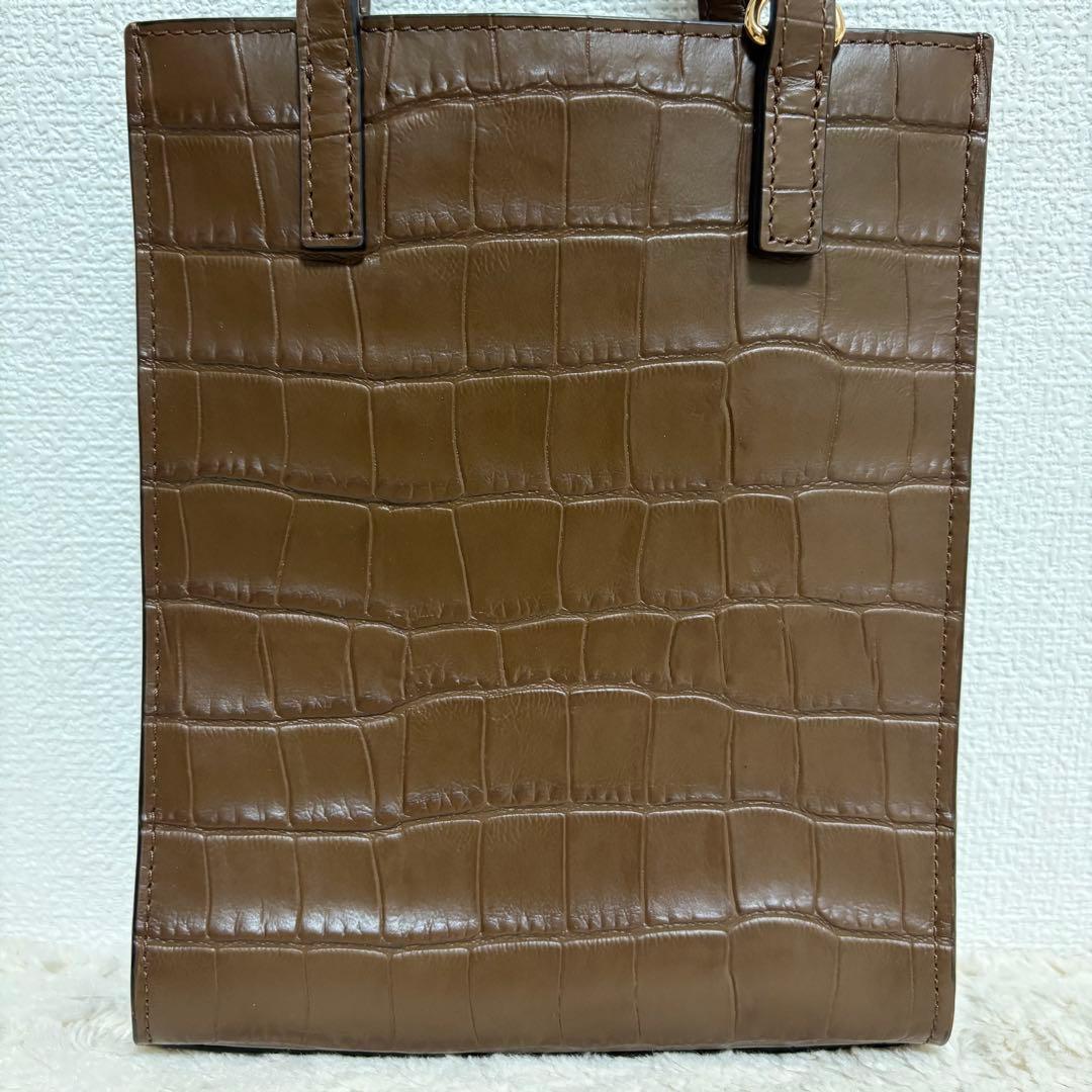 【美品】MARC JACOBS マークジェイコブス ショルダーバッグ クロコ押し