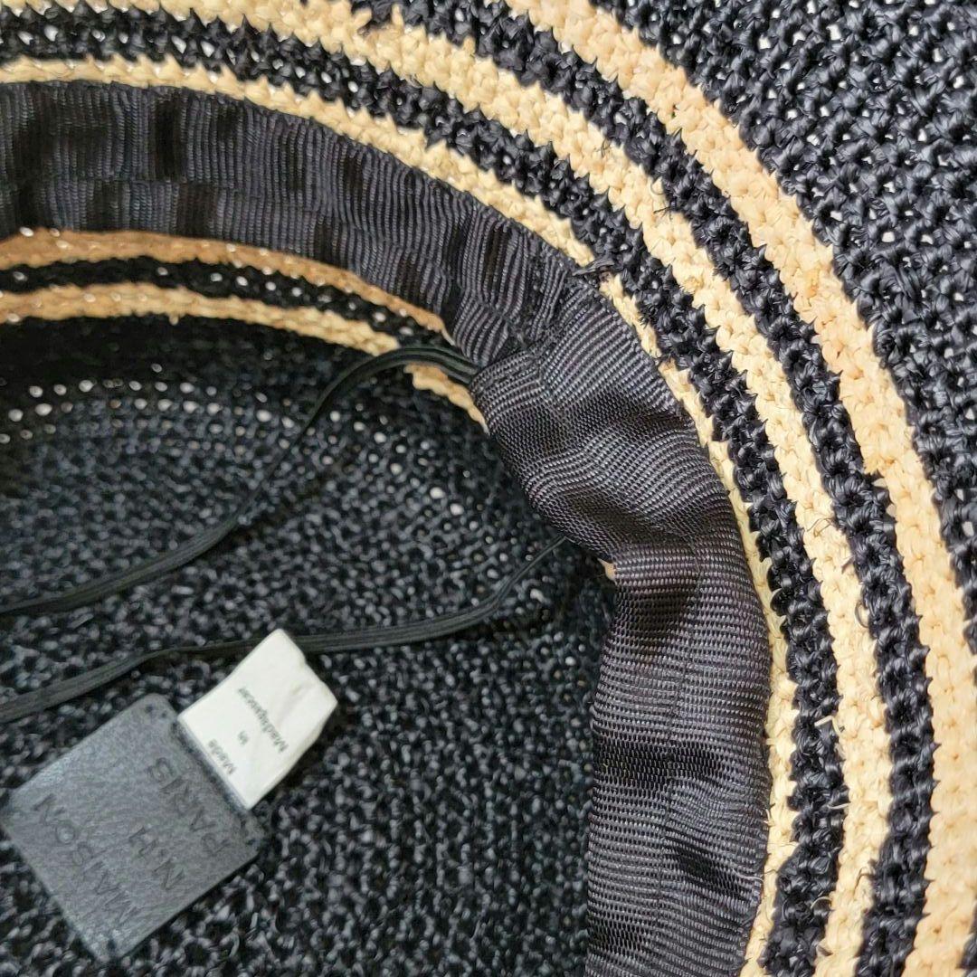 ほぼ未使用 メゾンエヌアッシュパリ MAISON N.H ラフィアハット