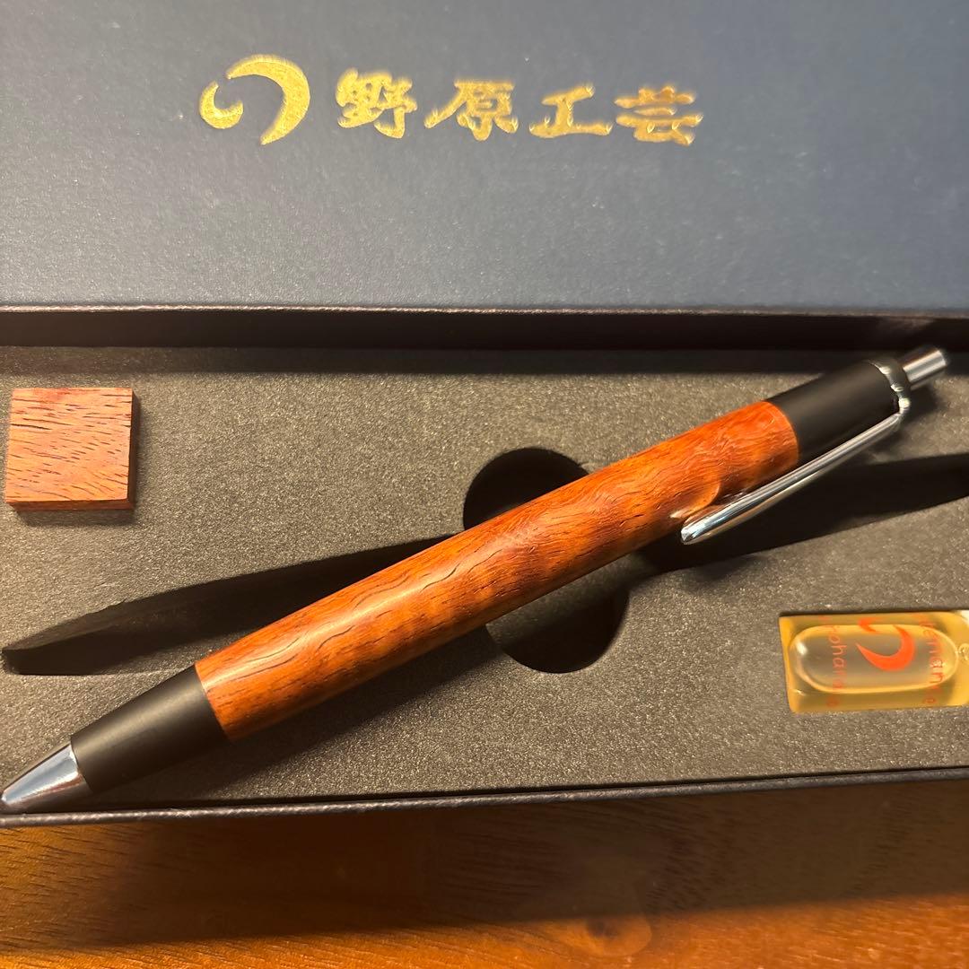 野原工芸新型 シャープペン 花梨虎杢