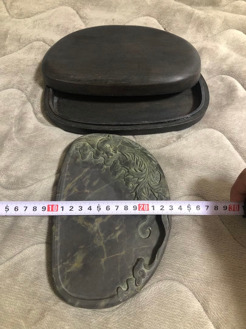 硯 旧老坑 雲鳳文 金綫 書道具硯　すずり 端溪硯 水岩 文房四寶 端渓硯 骨董