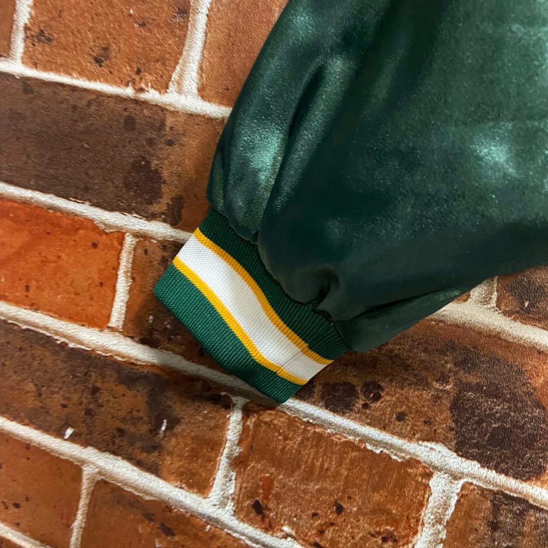 90s アスレチックス MLB スタジャン ナイロンジャケット メジャー 古着