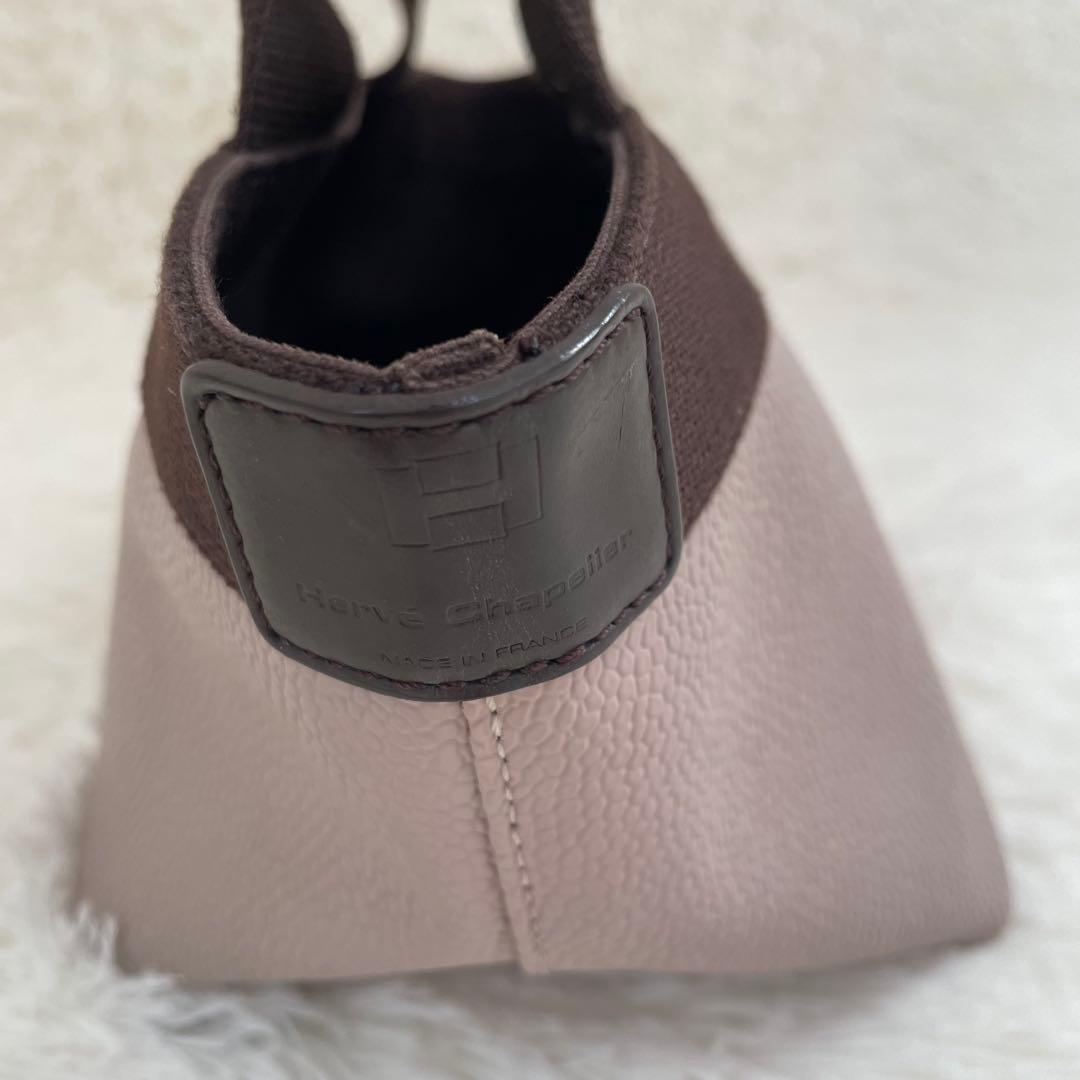 美品 エルベシャプリエ 701GPリュクス舟型トートS ハンドバッグ ピンク