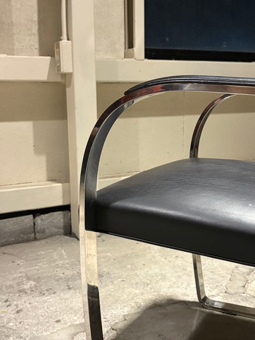 ①正規品knoll ミースファンデルローエ　ブルーノチェア 本革 Bauhaus