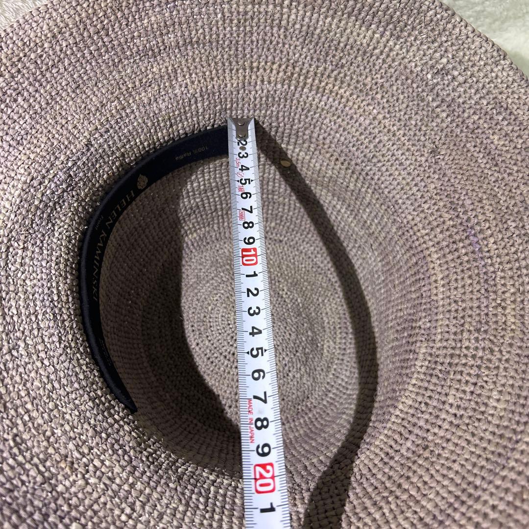 HELEN KAMINSKI ヘレンカミンスキー　麦わら　帽子　ハット　グレー