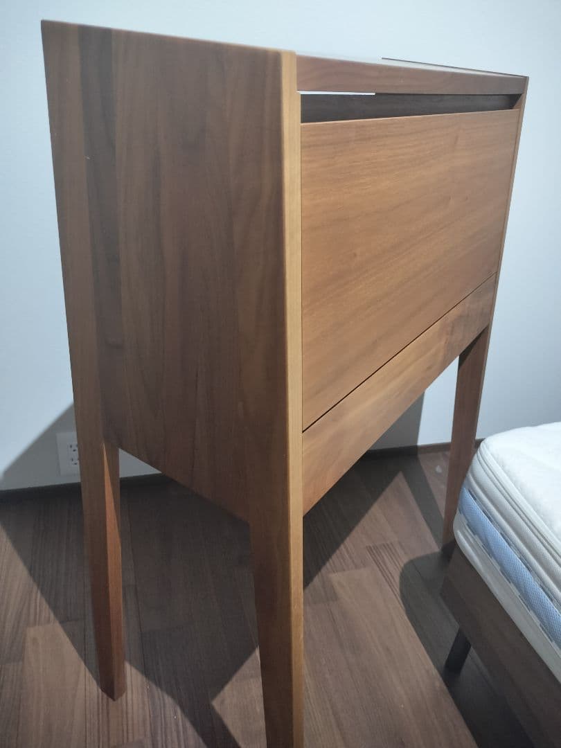 カリモク　木目　収納付きドレッサー・鏡台　ウォルナット