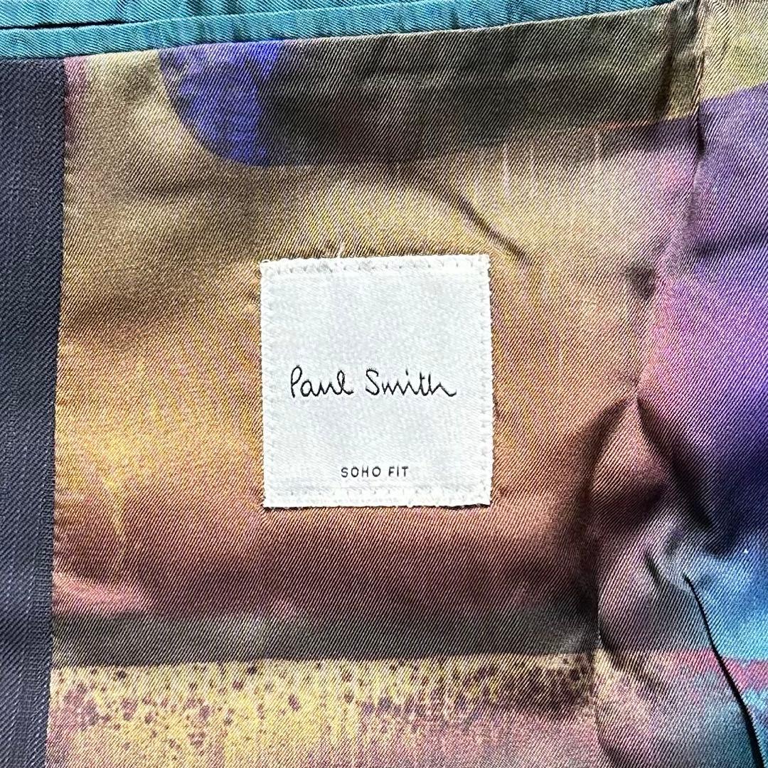 希少 現行 極美品 アート柄 ポールスミス 高級トラバルド生地 セットアップ