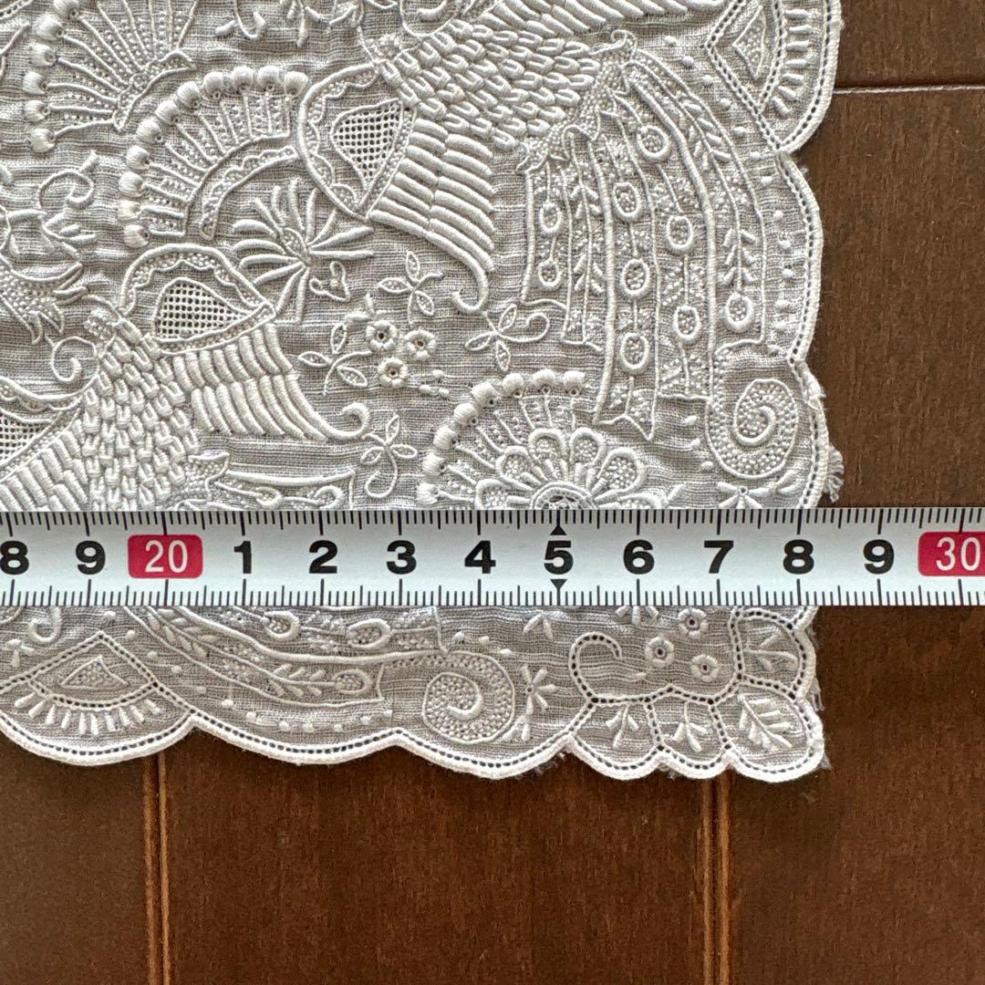 SWATOW ハンカチ　汕頭　手刺繍　鳳凰　スワトウ　花柄　ヴィンテージ