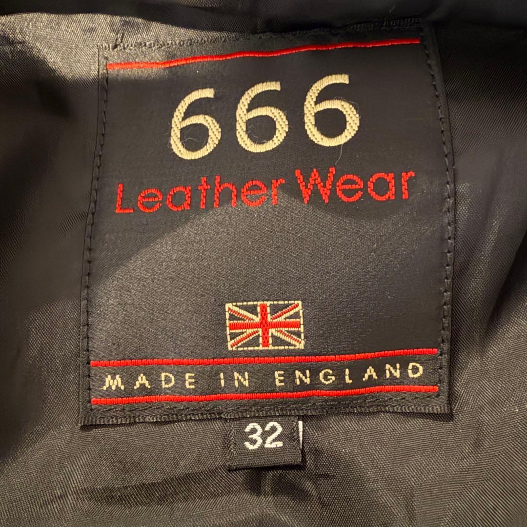 666 S 32 シングル ライダース ジャケット レザー 英国製 ブラック 黒