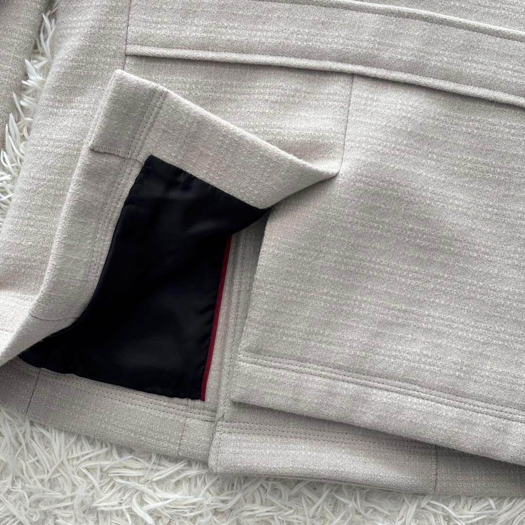 ✨良品✨ バーバリーブラックレーベル ピーコート メルトンウール ロゴ刻印ボタン