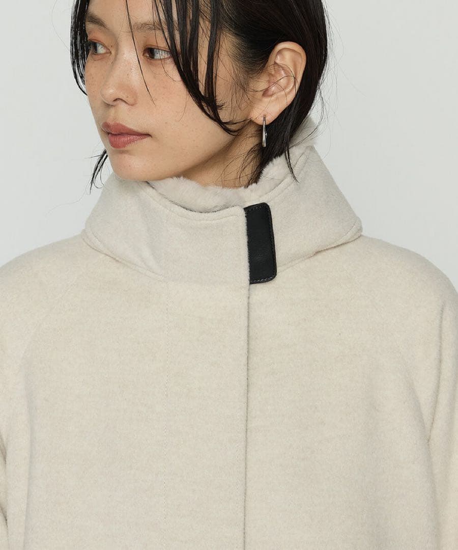 【お値下げ】 コムサプラチナ K.T アンゴラウール ・Aラインショートコート