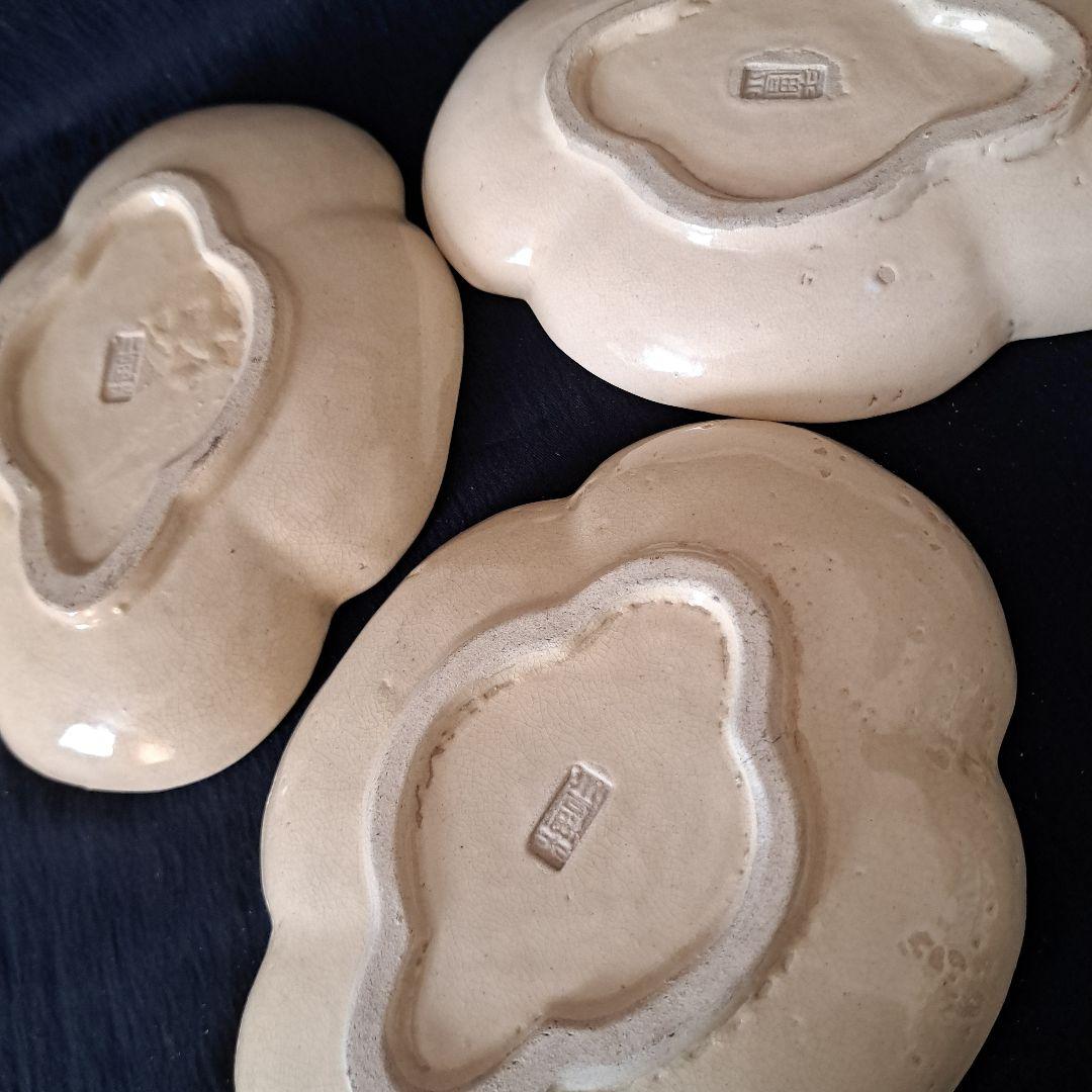 「京焼きの侘び寂び(わび-さび)」皿と小鉢の8客セット 骨董アンティーク