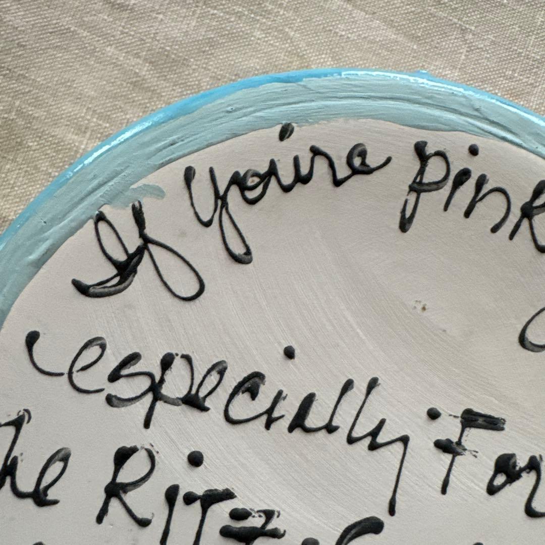 リッツカールトン　パラソルとヨットとトイプードルのデザインの陶器ボウル