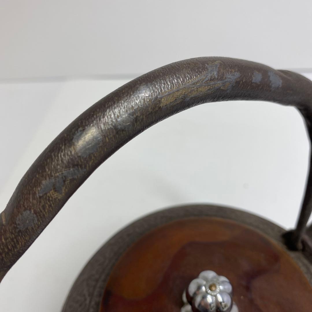 専用　龍文堂　手銀象嵌　銀摘　鉄瓶　1485g 東K7-1207☆2F タルサ