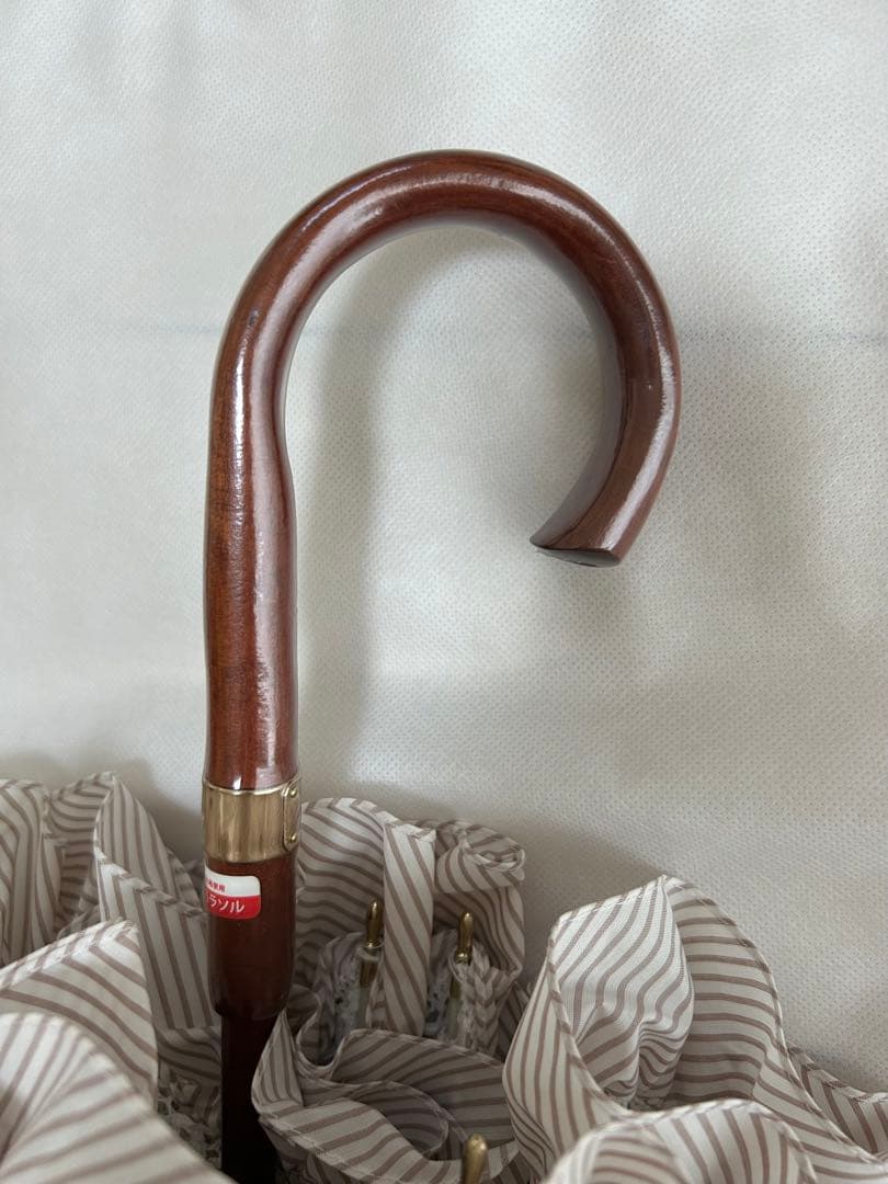 ポロラルフローレン　Ralph Laurenフリル　ストライプ　晴雨兼用　日傘