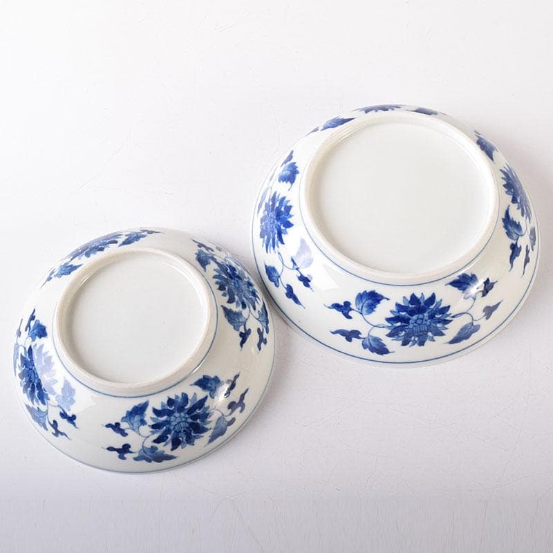 伊万里焼　古伊万里　染付　竹花文　鉢　一対　Ｃ　7603