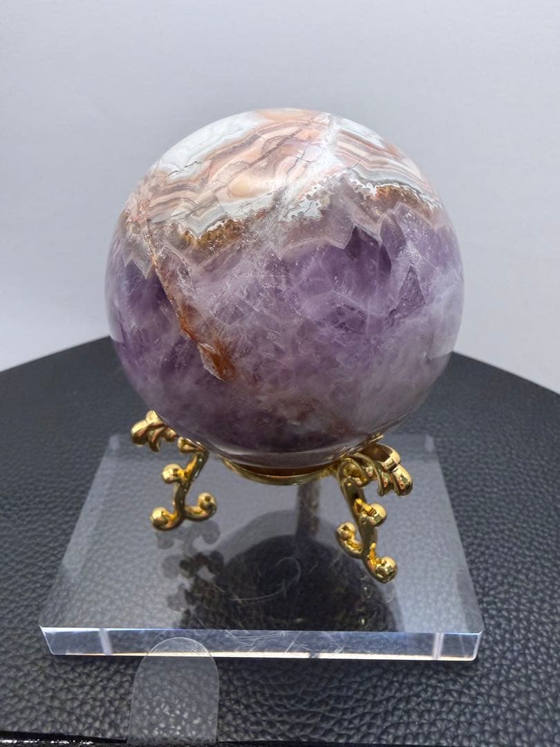 クレイジーアゲートアメジスト スフィア 超美品！ 1166
