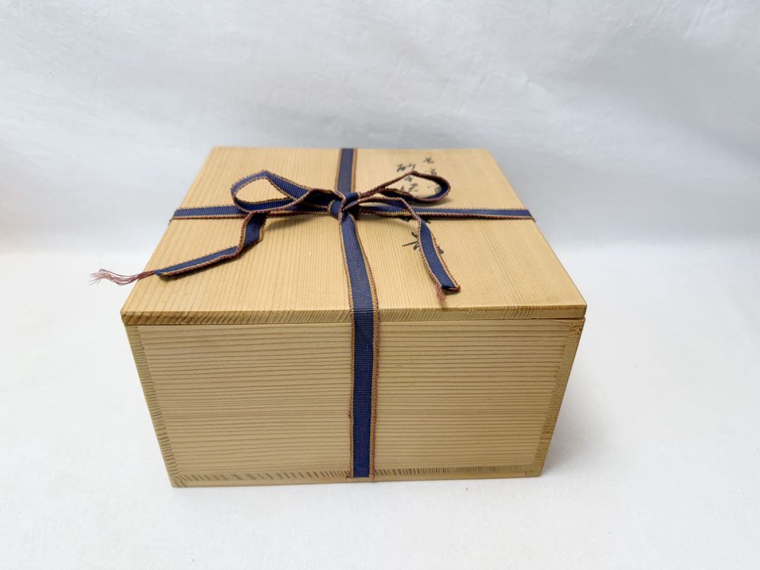 ほぼ未使用 茶道具 平安象彦 木製 長寛写 牡丹唐草 砂金袋形 喰籠菓子器 共箱