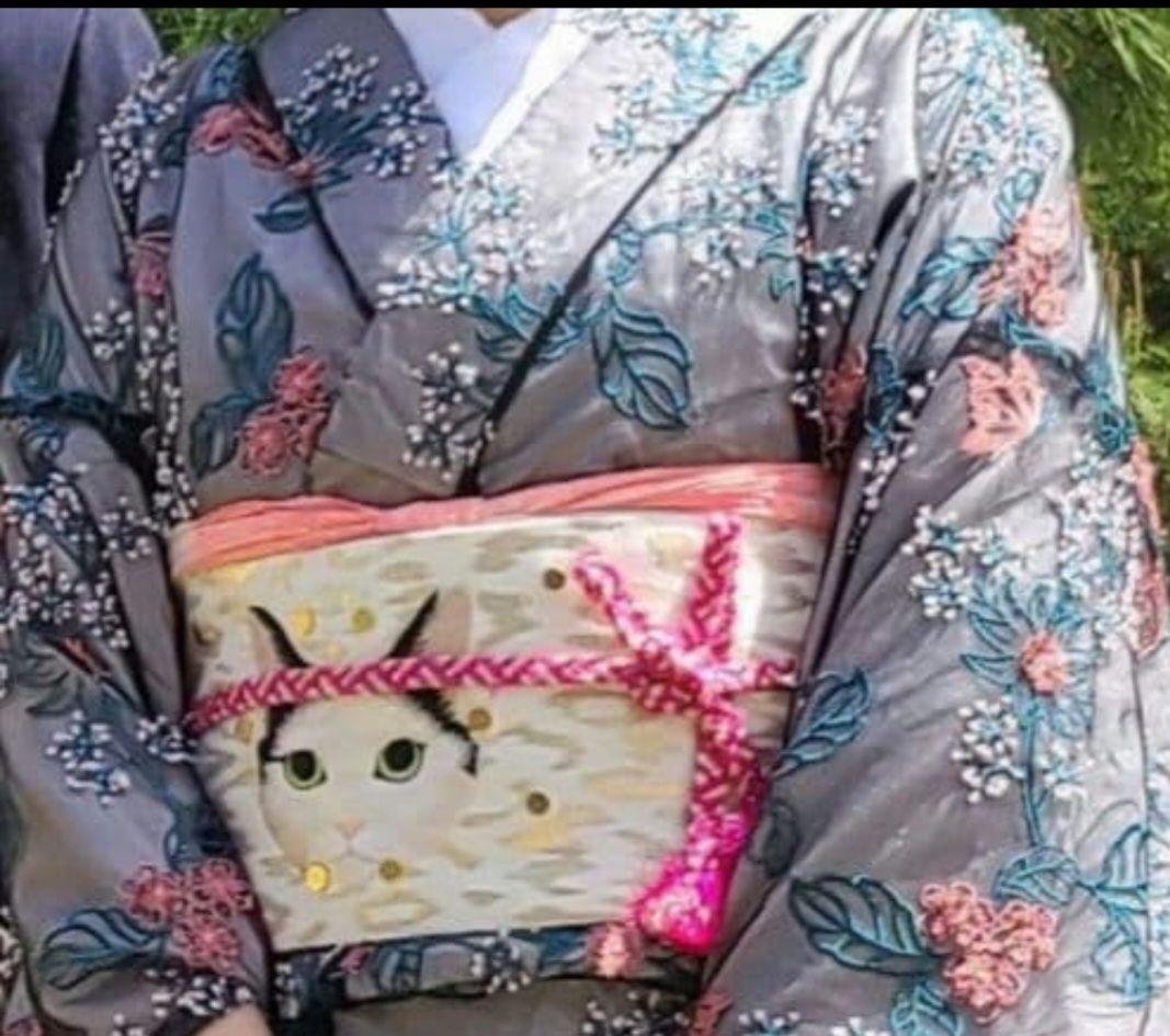 お値下げ！agris着物　刺繍　レース オーガンジー　洗える着物　レース着物