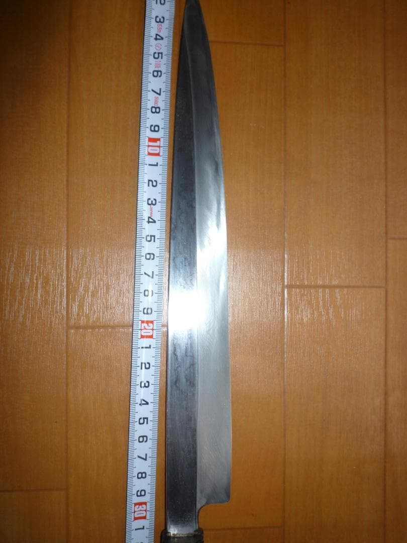 刀匠　一竿子忠鋼　柳包丁 (ダマスカス模様)(波紋)