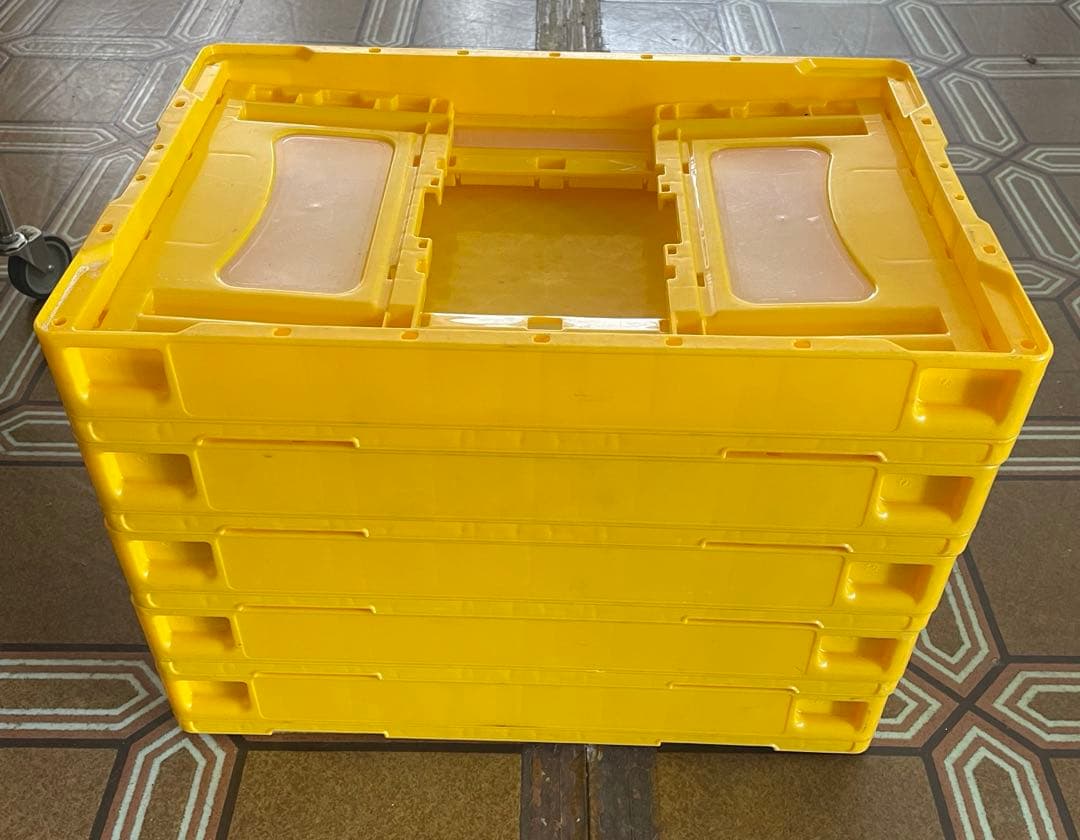 折り畳みコンテナ　6個　サンコー　マドコン30B イエロー