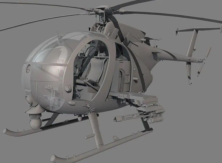 KTTYYHAWK 1/35 AH-6J/MH-6Jリトルバード ヘリコプター