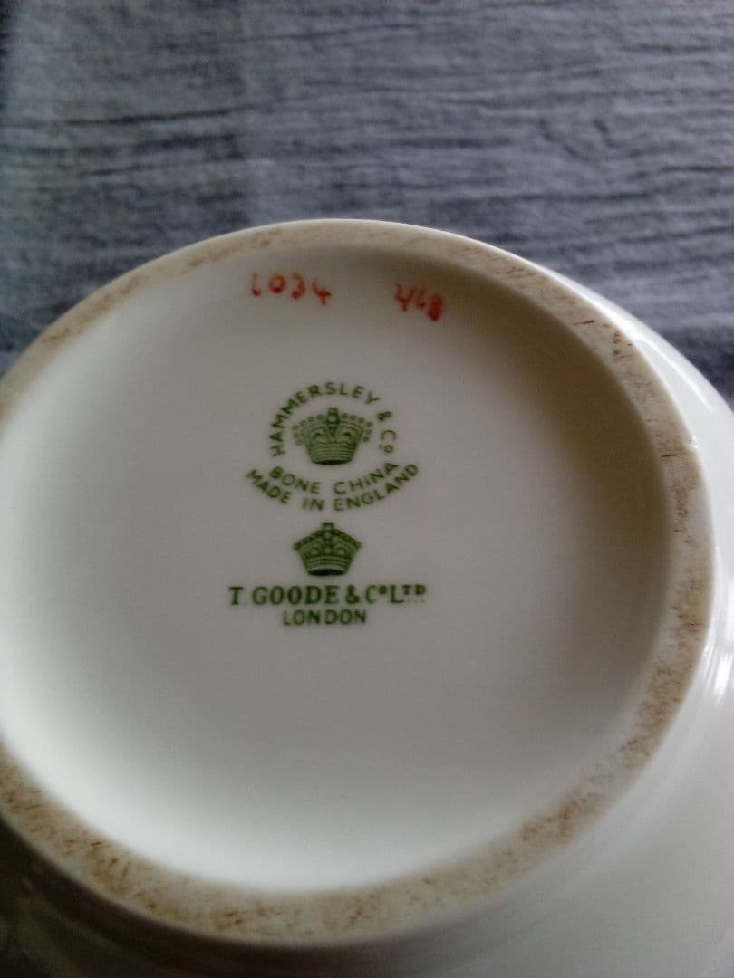 イギリス ハマスレ— ティーポット 矢車菊 ビンテージ