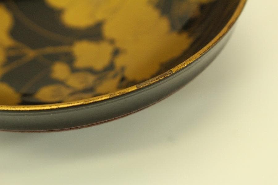 草花蒔絵 図変わり 椀皿 十客(A510)