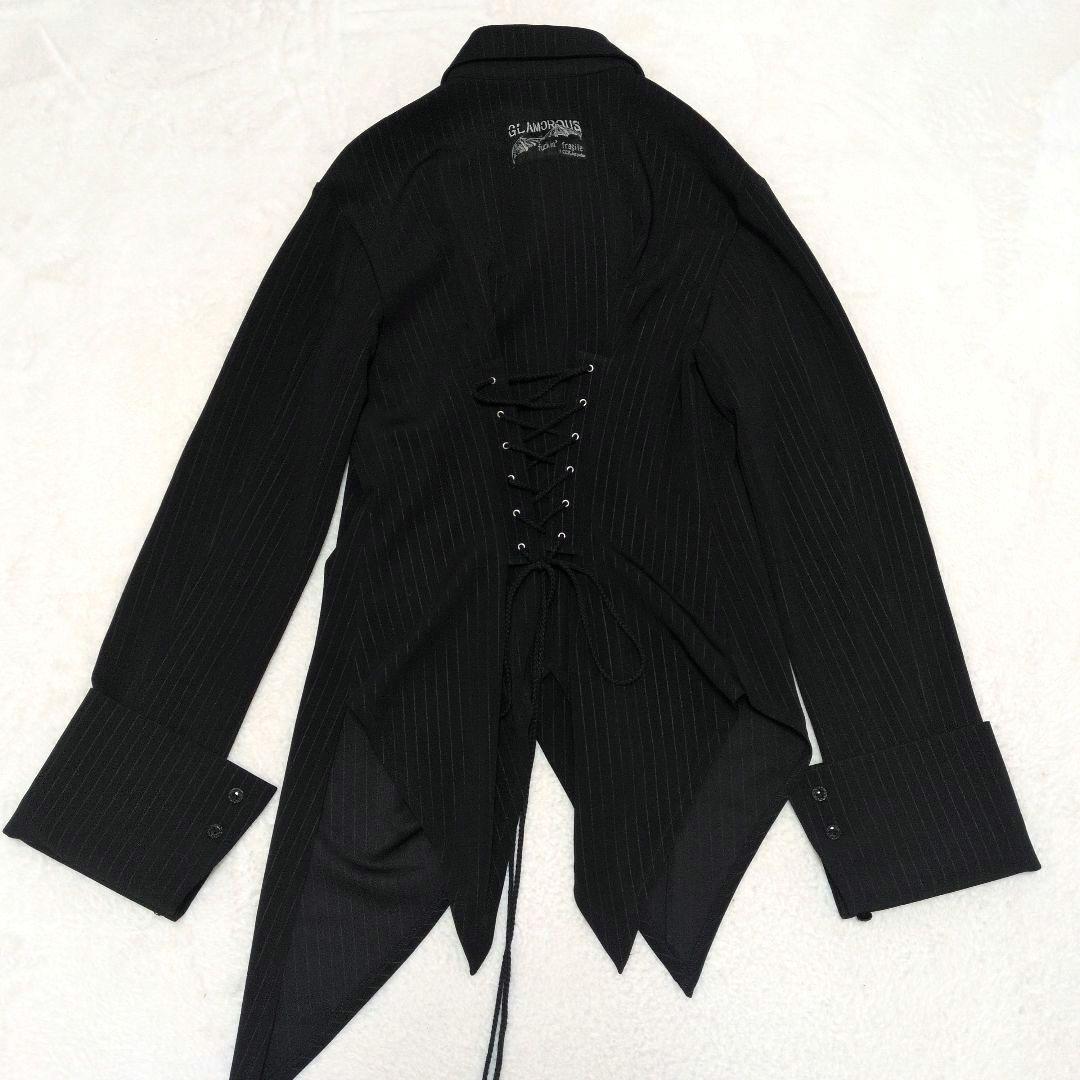 【希少】GLAMOROUS 燕尾シャツジャケット L 編み上げ パンク Y2K