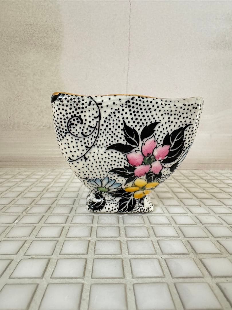 ビンテージ　 WINTON チンツ柄クリーマーとシュガーポットセット