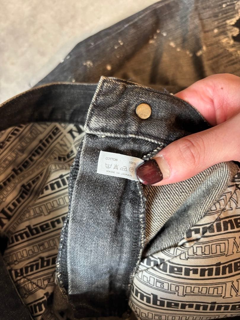 ナンバーナイン 01AW スタンダード期 名作 グランジデニム フレア キムタク