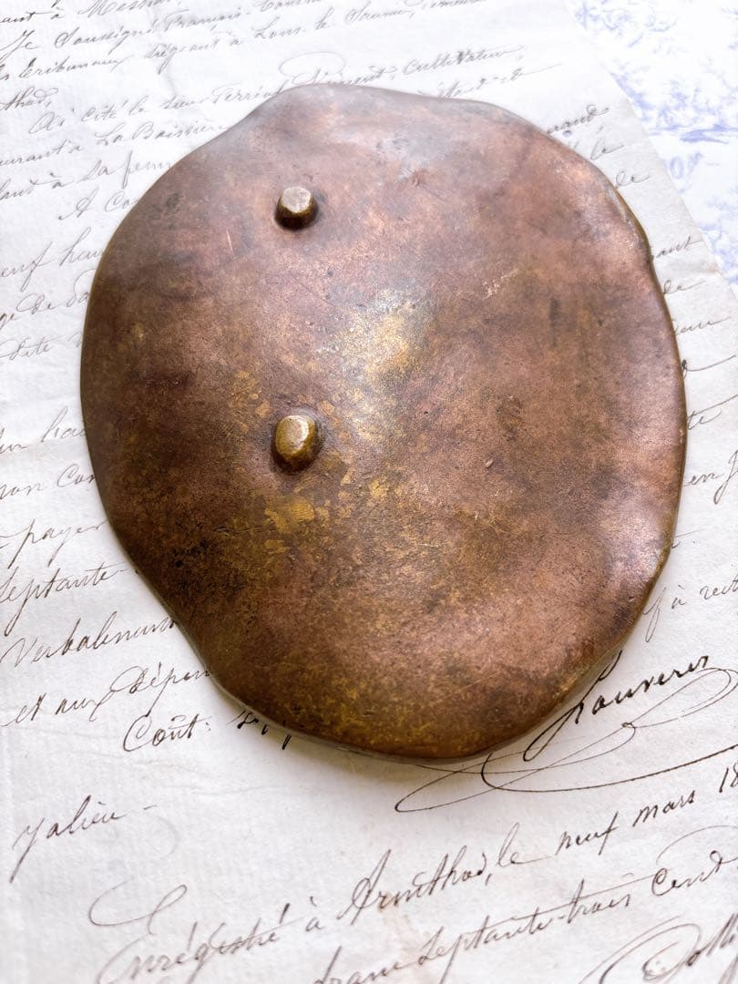 フランスアンティーク　真鍮製（丹銅）トレイ・すずらん