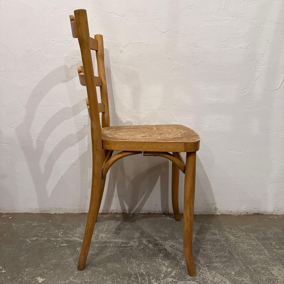 ヴィンテージ　ダイニングチェア　カフェチェア　剥離　座面装飾　3