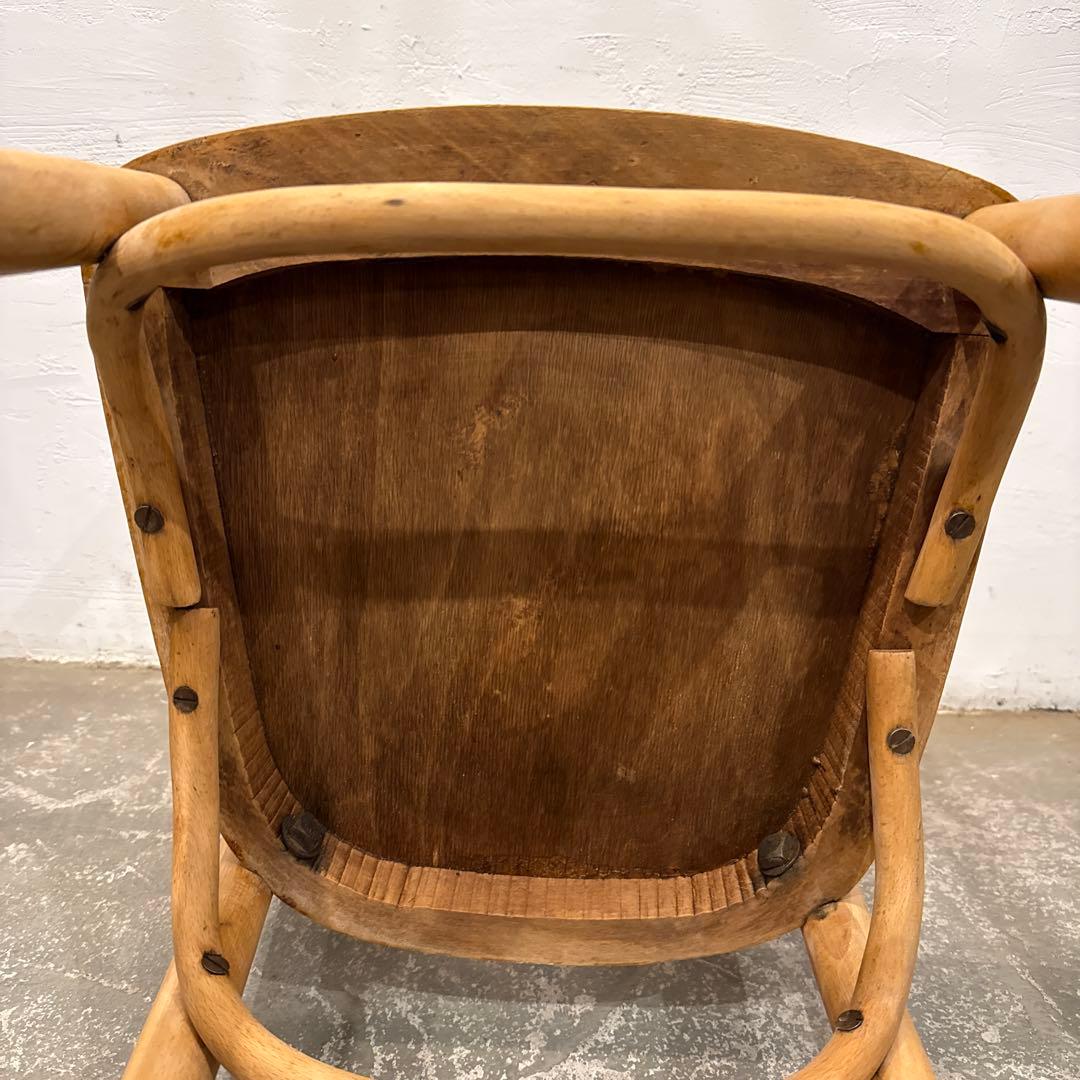 ヴィンテージ　ダイニングチェア　カフェチェア　剥離　座面装飾　3