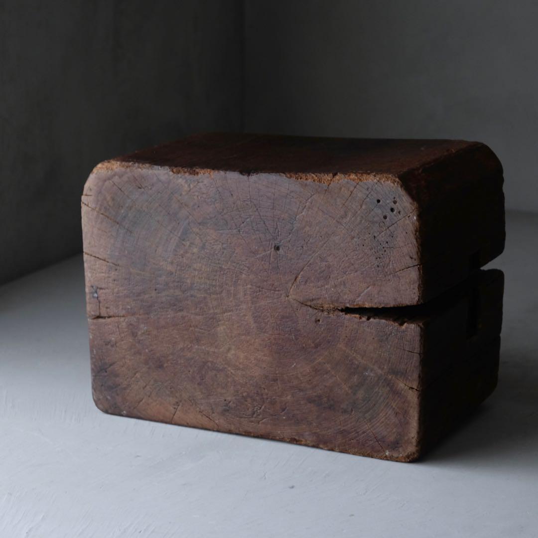 欅材 古い作業台　花台 展示台 オブジェ 古道具 骨董 アンティーク レトロ