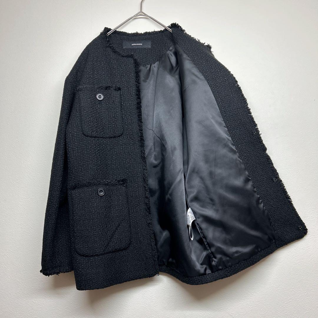 24時間限定価格　ジャーナルスタンダード　ツイードノーカラージャケット　フリンジ